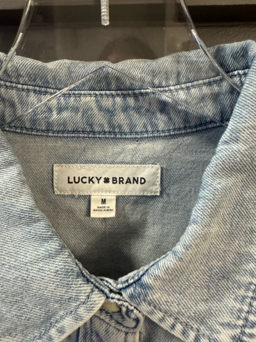 Lucky Brand | Button Front Denim Western Jean Collar Shirt - Picture 2 of 6